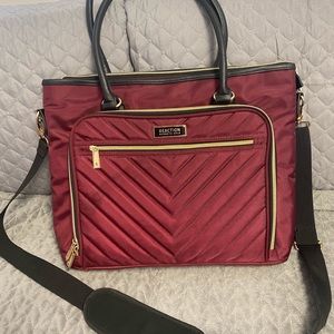Kenneth Cole REACTION Chelsea Chevron 15” Laptop and Tablet- Burgandy